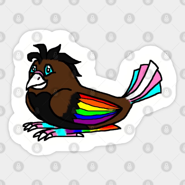 Pride Bird Sticker by HuskyWerewolf